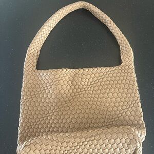 Elegant Tan Woven Women's Bag